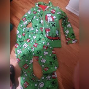 Minecraft Holiday 8 10 boys pajamas Set Christmas